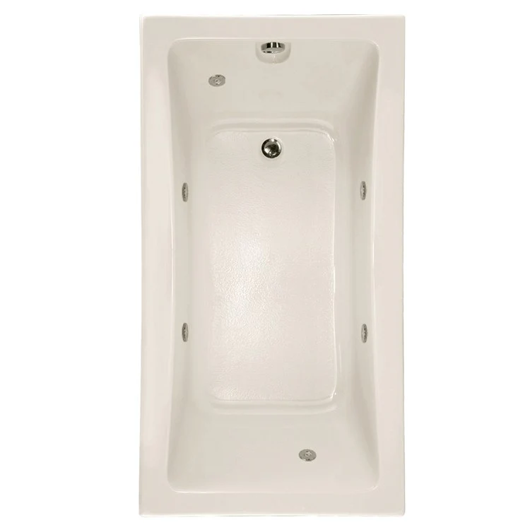 Combination Tub Designer Collection Rosemarie 60 x 32 x 18 Inch Drop-In End Drain Bone Rectangle - Frankwebs