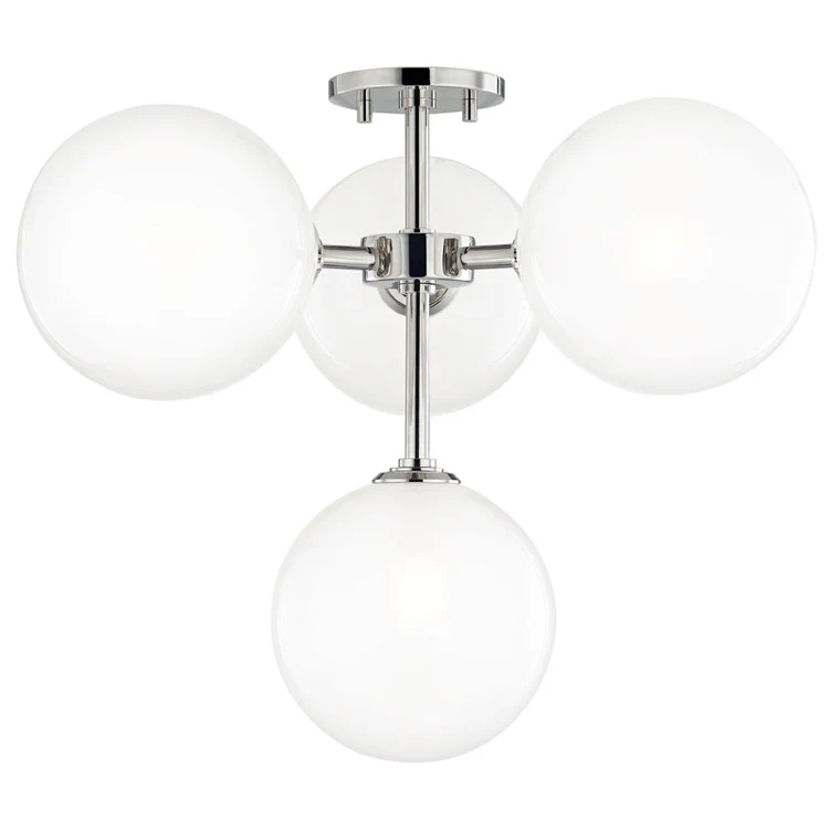 Ashleigh Four-Light LED Semi-Flush Mount Ceiling Fixture - Frankwebs