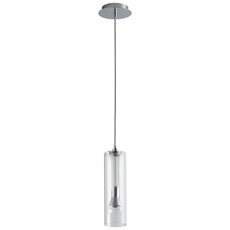 Gratis Single-Light Mini Pendant with Clear Glass Shade - Polished Chrome - Frankwebs