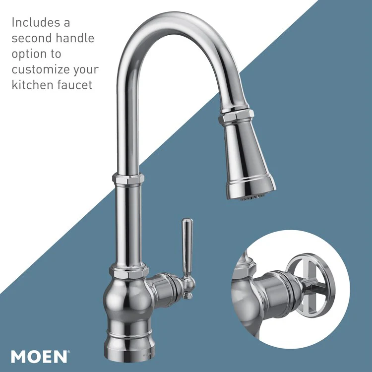Kitchen Faucet Paterson 1 Lever ADA Chrome High Arc 360DEG 1 Hole 1.5 Gallons per Minute - Frankwebs