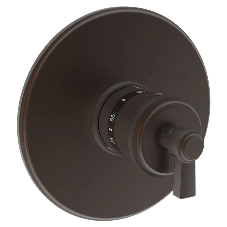 Thermostatic Trim Miro Round Place 1 Lever English Bronze ADA for Rough Valve 1-540 Face Plate and Temperature-Adjust Handle Brass - Frankwebs
