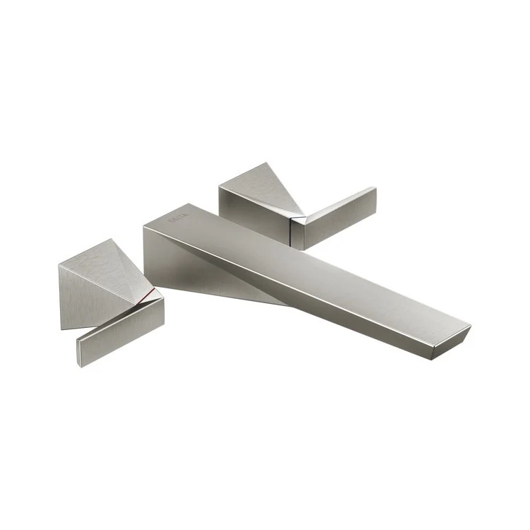 Tub Filler Trim Trillian Wall Mount Lever Lumicoat Polished Nickel 3 Hole 2-1/3 Inch - Frankwebs