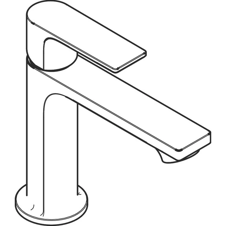 Lavatory Faucet Rebris E 1 Lever Chrome 1.2 Gallons per Minute Fixed Spout Pop-Up Drain 1 Hole Brass 4-5/16 Inch - Frankwebs