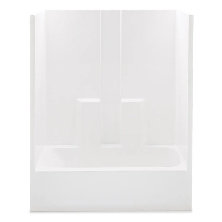 Tub and Shower Module Left Drain White 2 Shelves 42 Gallons 60 x 30 x 72 Inch - Frankwebs