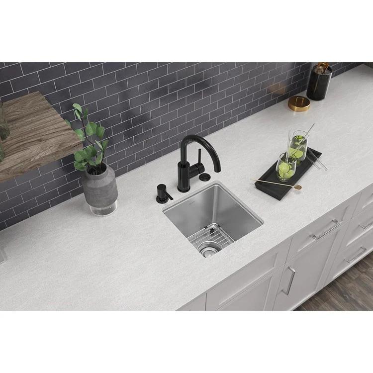 Sink Kit Crosstown Dual Mount 13 x 16 Inch Single Bowl 3 Hole Polished Satin Bottom Grid - Frankwebs