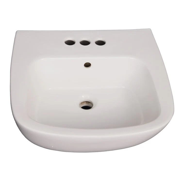 Lavatory Sink Elena 500 Wall Hung 19-3/4 Inch 4 Inch Spread Rectangle White - Frankwebs