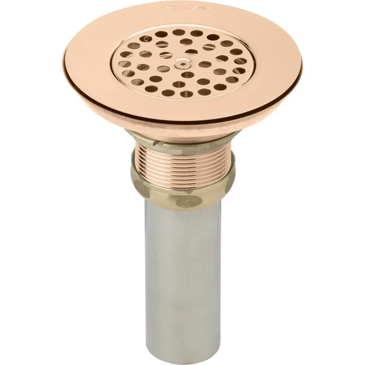 Drain Fitting Vandal Resistant Strainer and Tailpiece 5 x 7 Inch Copper 4-1/2 Inch - Frankwebs