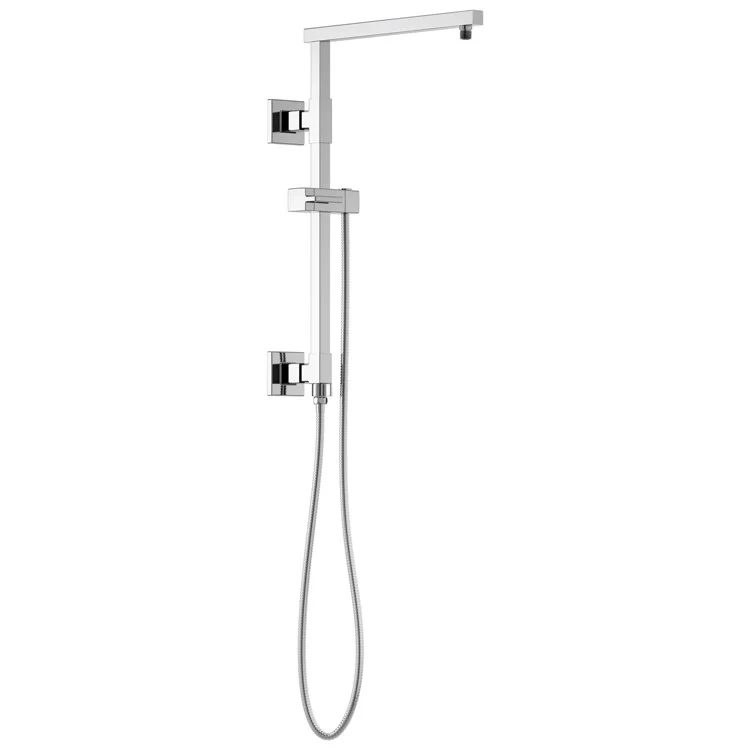Shower Column Universal Showering European Square Matte Black 18 Inch - Frankwebs
