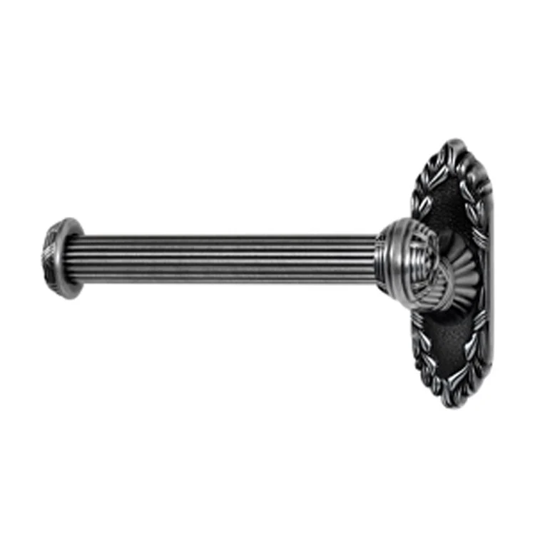 Toilet Paper Holder Ribbon & Reed Bath Right Single Post Unlacquered Brass 6-3/16 Inch 1-1/4 Inch Wall Mount - Frankwebs