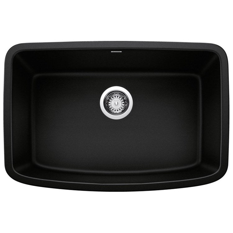 Kitchen Sink Valea 27 x 18 Inch Single Bowl Single Coal Black Undermount Rectangle - Frankwebs
