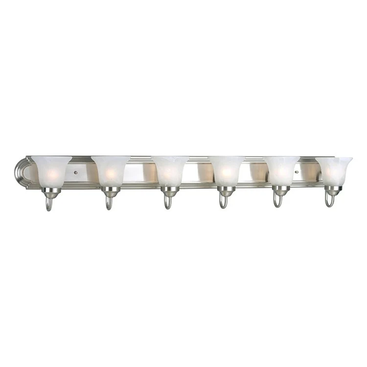 Alabaster Glass Six-Light Bath Lighting Fixture - Frankwebs