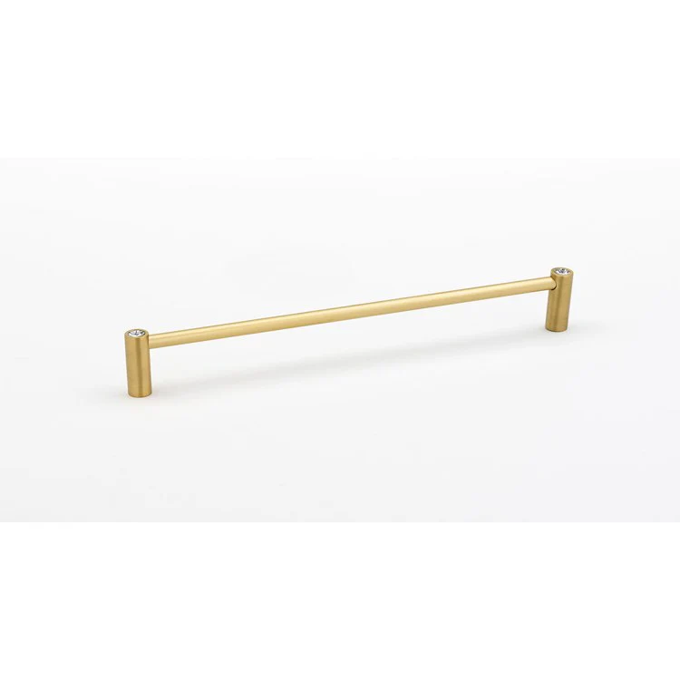 Pull Contemporary I Crystal Oversized Round Crystal Handle Satin Brass 12 Inch 12-5/8 Inch 1-5/8 Inch - Frankwebs