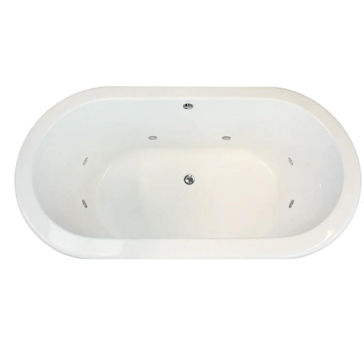 Combination Tub Designer Collection Palmer 66 x 36 x 21 Inch Drop-In Center Drain Bone Oval - Frankwebs