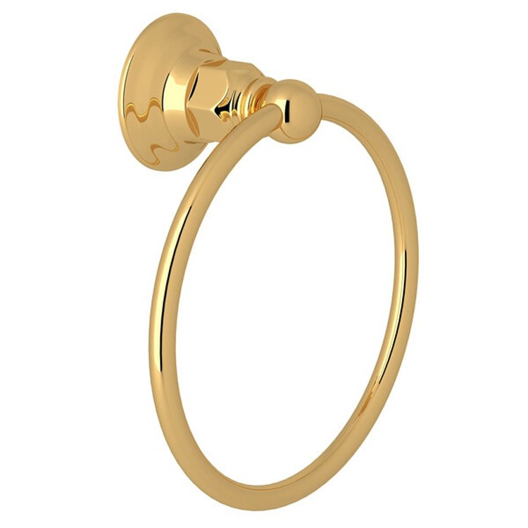 Towel Ring 6-1/4 Inch Italian Brass Metal 2-3/4 Inch - Frankwebs