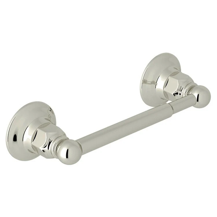 Toilet Paper Holder Single Spring Loaded Polished Nickel Metal 2-3/4 Inch Wall Mount - Frankwebs