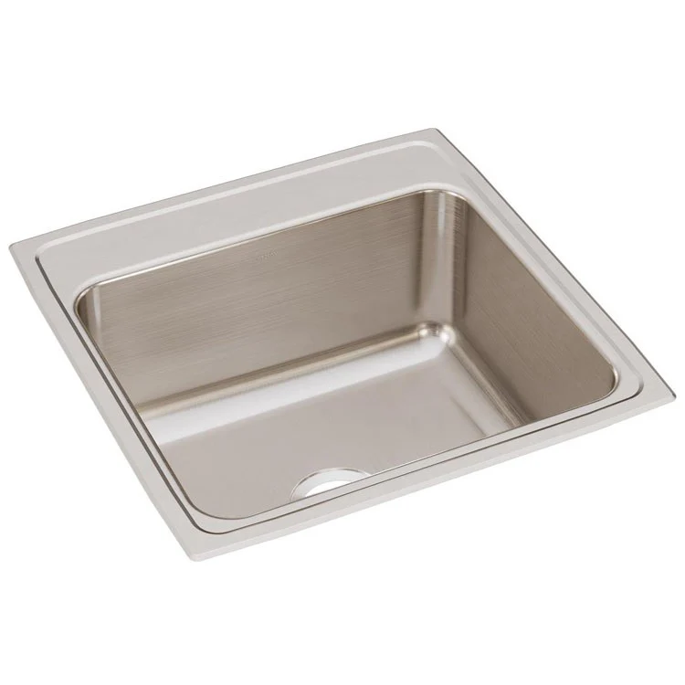 Kitchen Sink Lustertone Classic 22 x 22 Inch Single Bowl Lustrous Satin Drop-In 10-1/8 Inch - Frankwebs