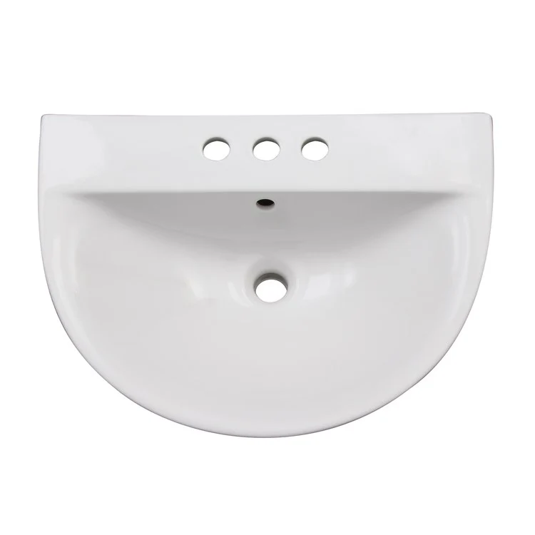 Lavatory Sink Morning 500 Wall Hung 15-3/4 Inch 8 Inch Spread White - Frankwebs