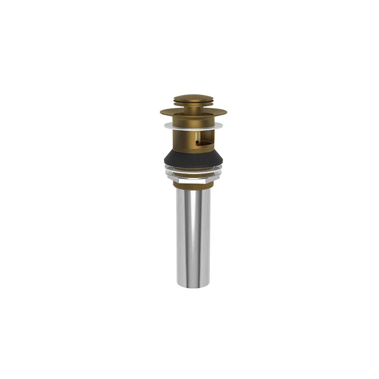 Push Drain Lavatory Drain Aged Brass Brass for 1-5/8IN to 1-3/4IN Openings - Frankwebs