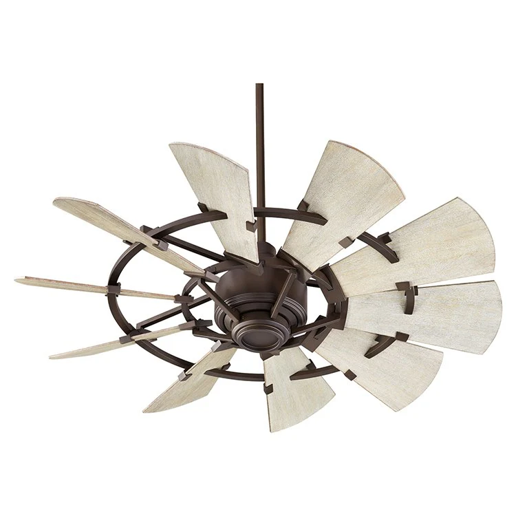 Ceiling Fan Windmill 6 Speed with Wall Control 44 Inch Oiled Bronze 10 Blade Weathered Oak - Frankwebs