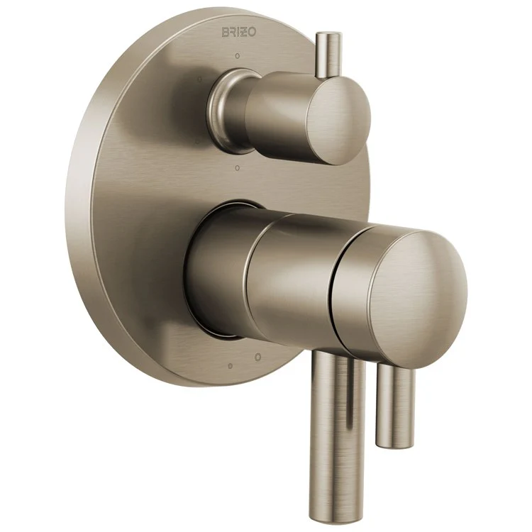 Thermostatic Trim Odin TempAssure with 6 Function Diverter 3 Lever Matte Black ADA Metal - Frankwebs