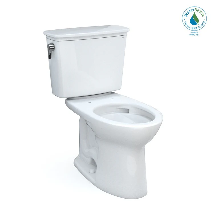 Toilet Drake 2 Pieces Transitional Universal Height Cotton Elongated ADA 30-11/16 Inch 1.28 Gallons per Flush Left Hand Chrome Less Seat - Frankwebs