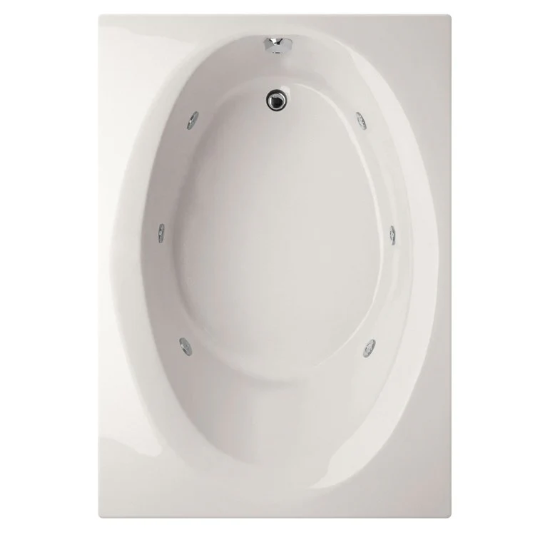 Combination Tub Designer Collection Ovation 60 x 42 x 20 Inch Drop-In End Drain Biscuit Oval - Frankwebs