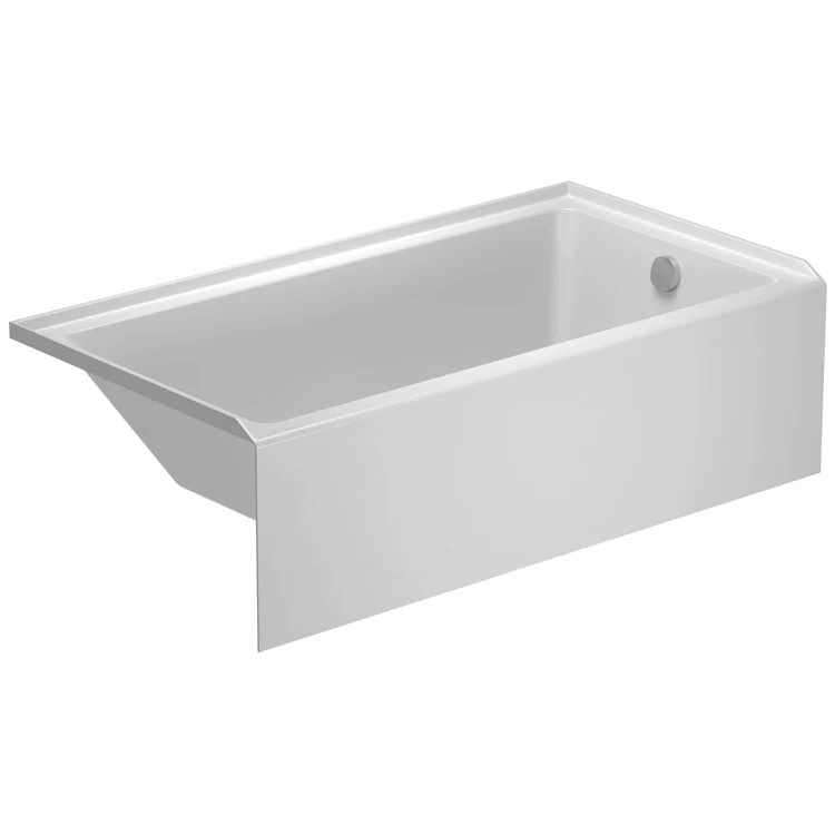 Tub No.1 60 x 32 Inch Alcove with Integrated Front Panel Right Hand White cUPC Listed ADA Acrylic - Frankwebs