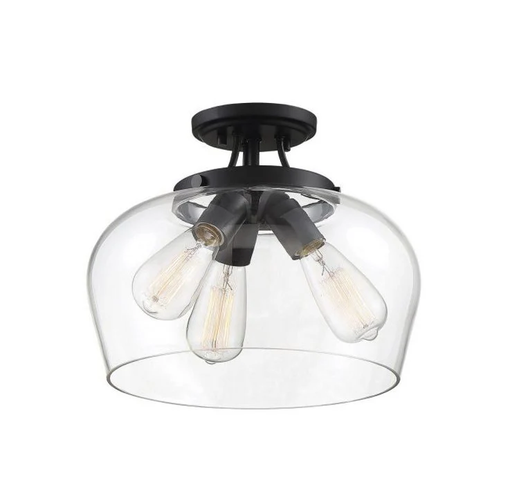 Octave Three-Light Semi-Flush Mount Ceiling Fixture - Frankwebs