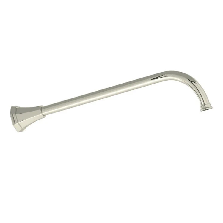 Shower Arm Deco Polished Nickel 15 Inch 1/2IN FNPT Inlet & 1/2IN Male NPSM Outlet Brass Wall Mount - Frankwebs