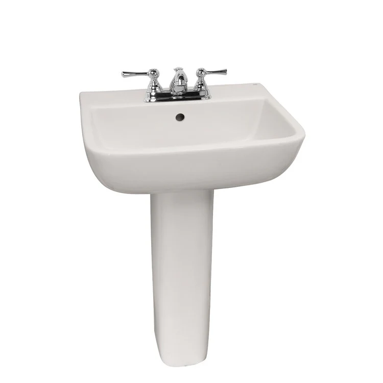 Pedestal Lavatory Seris 600 Centerset White Rectangular - Frankwebs