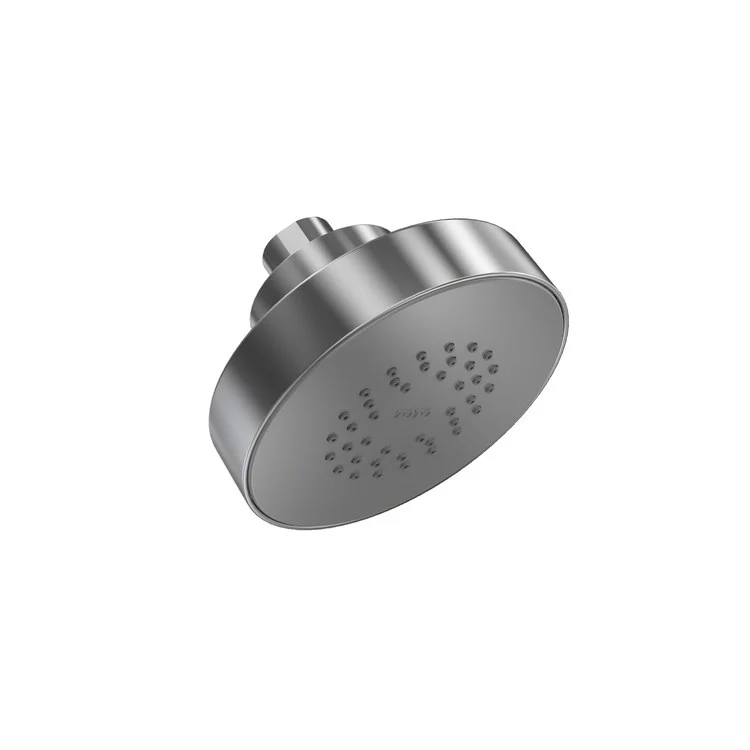 Showerhead Oberon 1 Function Round Polished Chrome 4-1/8 Inch 1.75 Gallons per Minute Air Injected & AeroJet+ Technology Enhanced Flow Trajectory Rubber Nozzles - Frankwebs