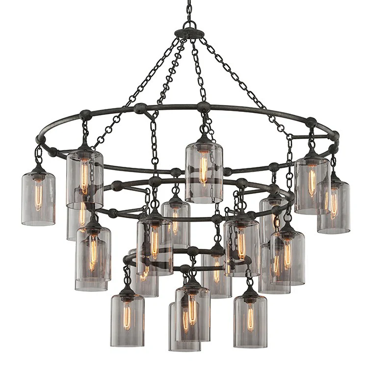 Gotham Twenty-Light Extra-Large Three-Tier Chandelier - Frankwebs
