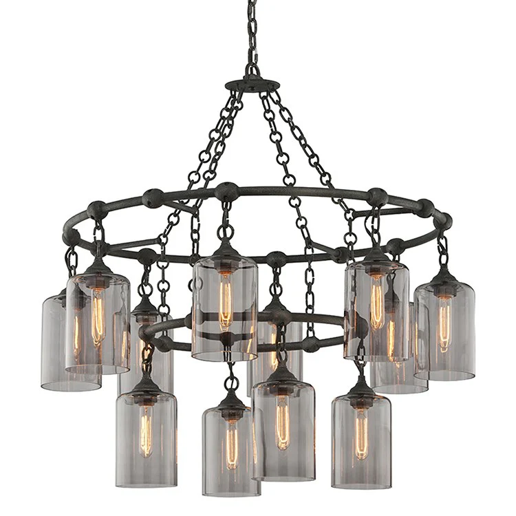 Gotham Twelve-Light Large Two-Tier Chandelier - Frankwebs