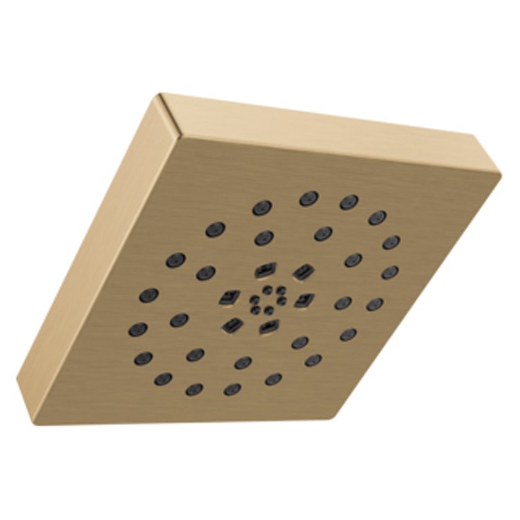 Showerhead Universal Showering Components 4 Function Square with H2Okinetic Technology Matte Black 7-13/16 Inch 1.75 Gallons per Minute H2Okinetic PowerDrench Spray Massaging Spray H2Okinetic UltraSoak Spray and Pause - Frankwebs