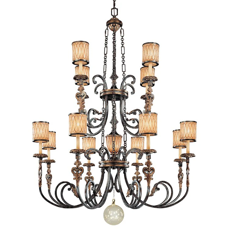 Terraza Villa Thirteen-Light Two-Tier Chandelier - Frankwebs