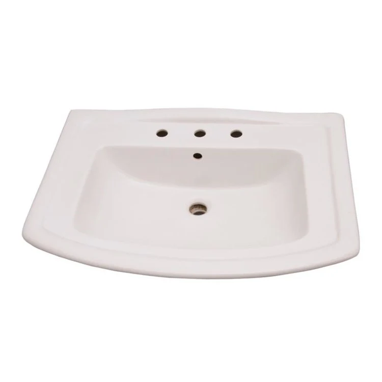 Pedestal Top Washington 650 25-5/8 Inch White 8 Inch Spread Vitreous China Rectangle - Frankwebs