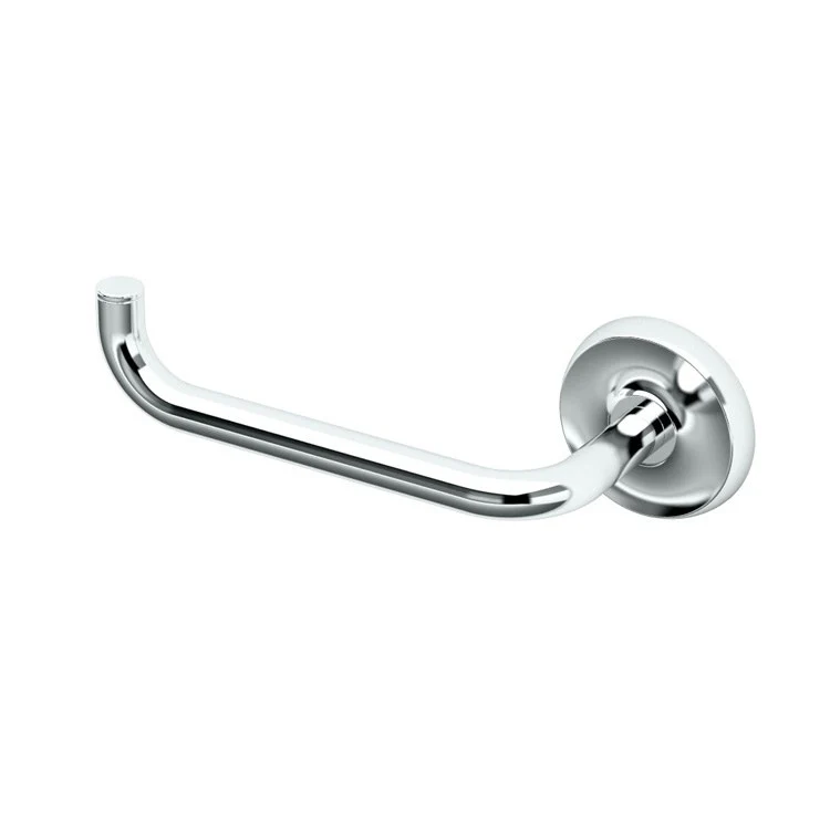 Toilet Paper Holder Designer II Single Post Chrome Metal Wall Mount - Frankwebs