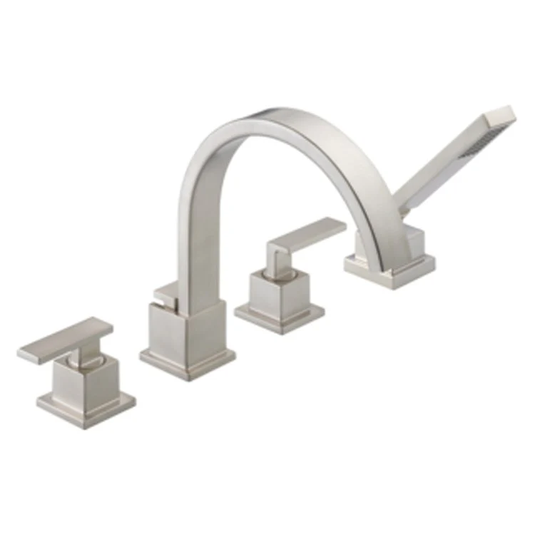 Vero Two Handle 4-Hole Roman Tub Faucet with Handshower - Frankwebs