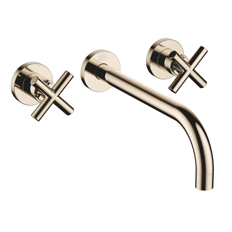 Lavatory Faucet TARA Wall Mount Mixer 2 Cross ADA WaterSense Chrome 1.2 Gallons per Minute Less Drain 3 Hole - Frankwebs