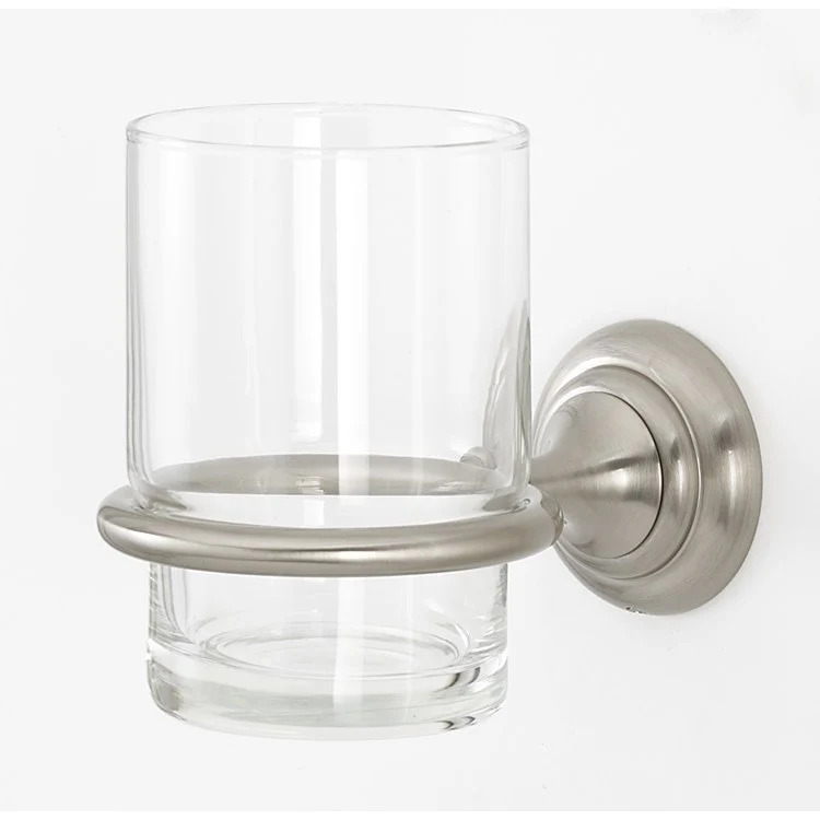 Tumbler Holder Charlie's Bath Polished Chrome Includes Tumbler Wall Mount Brass/Glass 4-1/2 x 2 Inch - Frankwebs