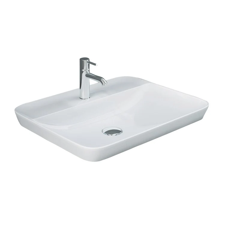Lavatory Sink Variant Drop In with Deck 21-5/8 x 16-1/2 Inch Rectangle White - Frankwebs