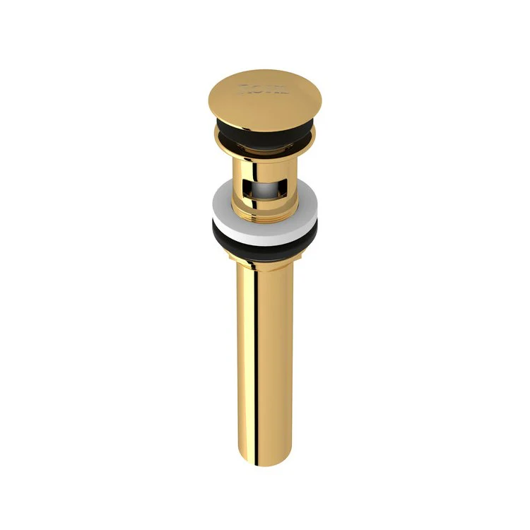 Push Drain Slotted Touch Seal Dome with 6 Inch Tailpiece 2-1/2 x 2-1/2 x 8-7/16 Inch Matte Black Brass for Drains - Frankwebs