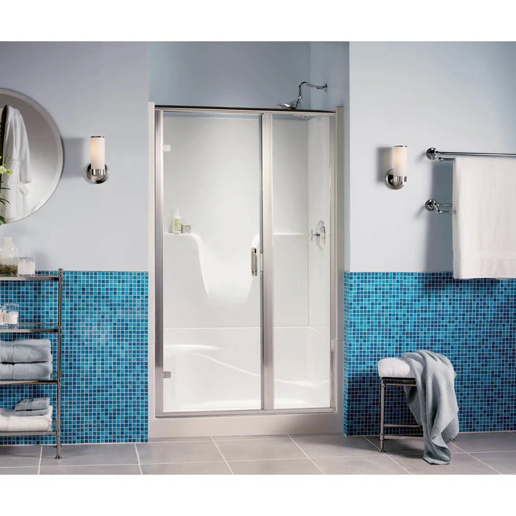 Shower Module 48 x 34 x 76 Inch Acrylic White 4 Pieces Left Hand Seat - Frankwebs