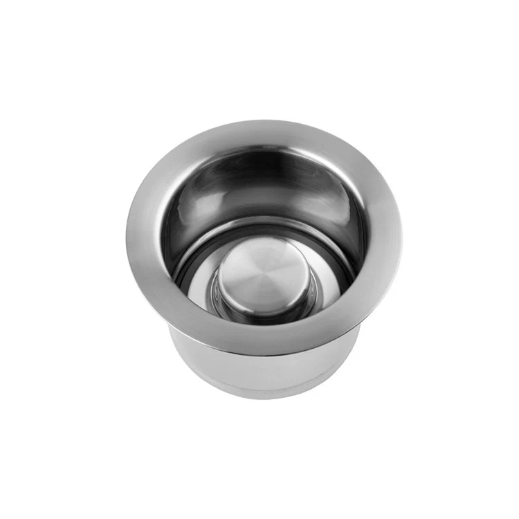 Disposal Flange Extra Deep with Stopper 4-1/2 Inch Flange Diameter Fits 3-1/2 Inch Drilling Satin Nickel Brass for Continuous Feed Disposals - Frankwebs