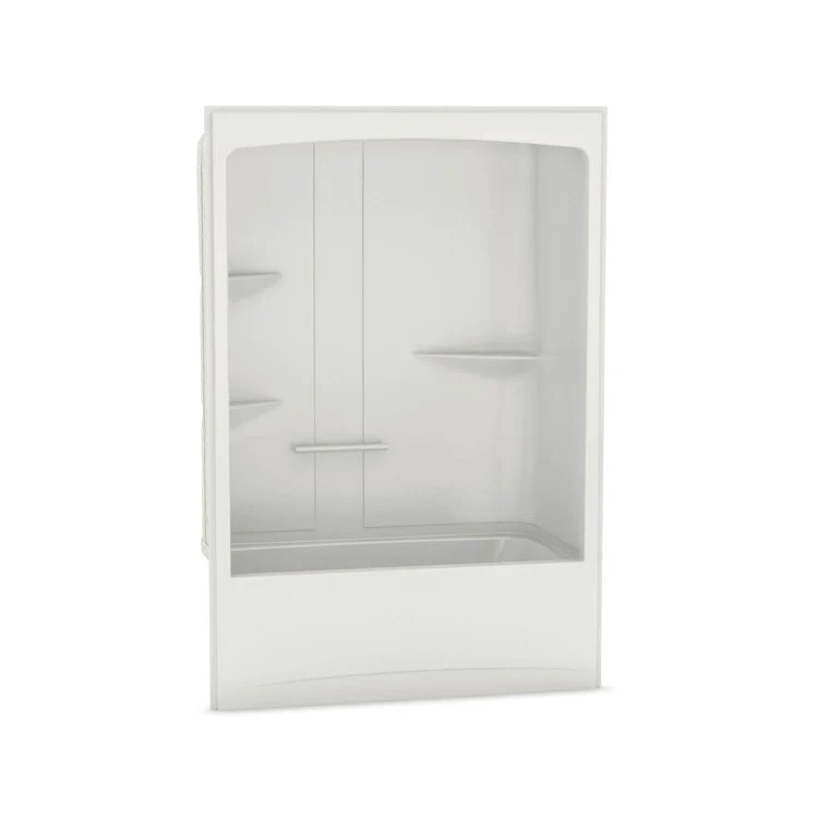 Tub and Shower Module Allia 60 x 32 x 88 Inch Acrylic Right White Rectangular with Whirlpool/Aeroeffect - Frankwebs