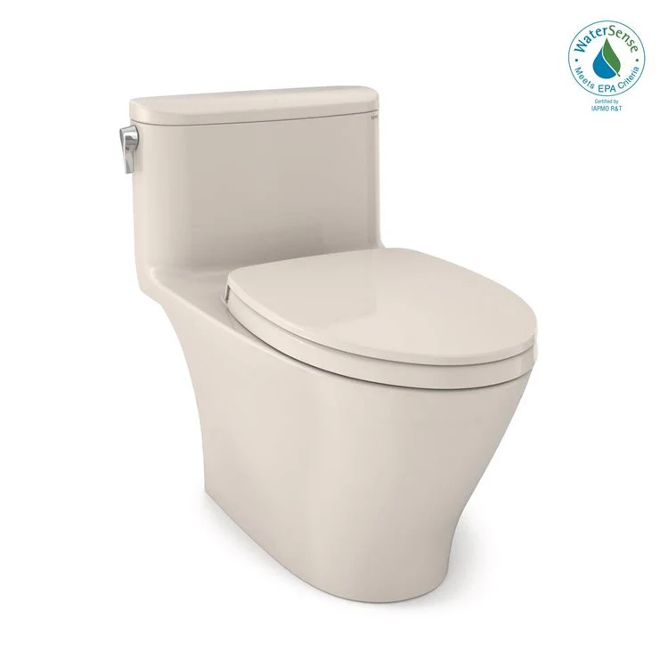 Toilet Carolina II 1 Pieces Universal Height Washlet Ready Sedona Beige Elongated ADA 25-5/8 Inch 1.28 Gallons per Flush Left Hand Chrome Soft Close - Frankwebs