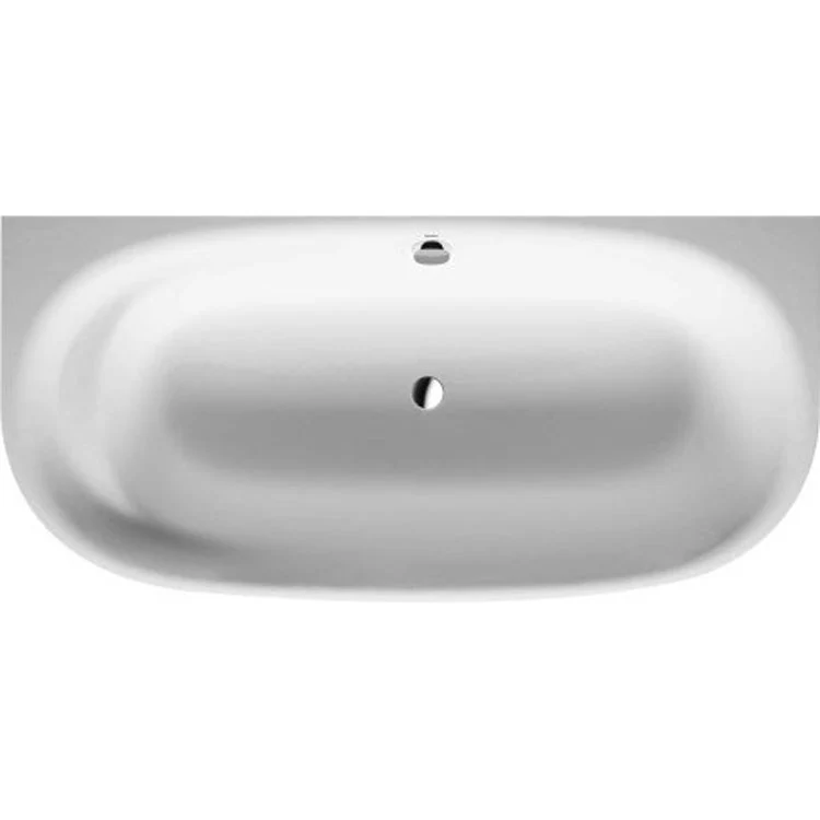 Soaking Tub Cape Cod 74-3/4 x 35-3/8 Inch Back to Wall with 1 Backrest Slope Center Drain White DuraSolid - Frankwebs