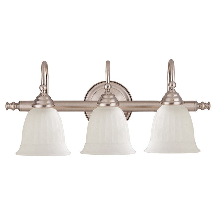 Brunswick Three-Light Bathroom Vanity Fixture without Shades - Frankwebs