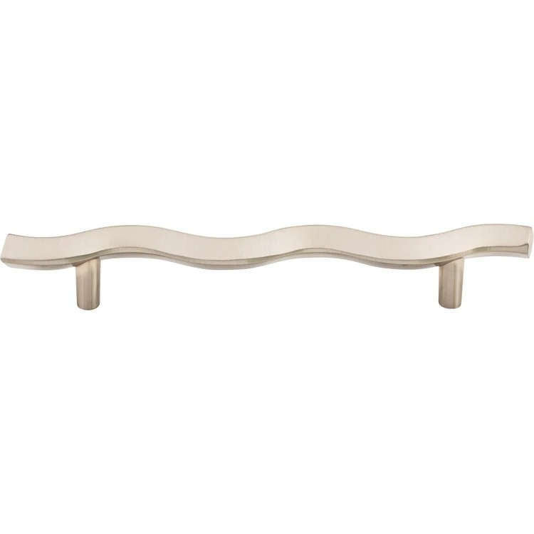 Pull Nouveau Wave D Handle for Decorative Hardware Brushed Satin Nickel Zinc Alloy 5-1/16 Inch 7-1/4 Inch Length - Frankwebs