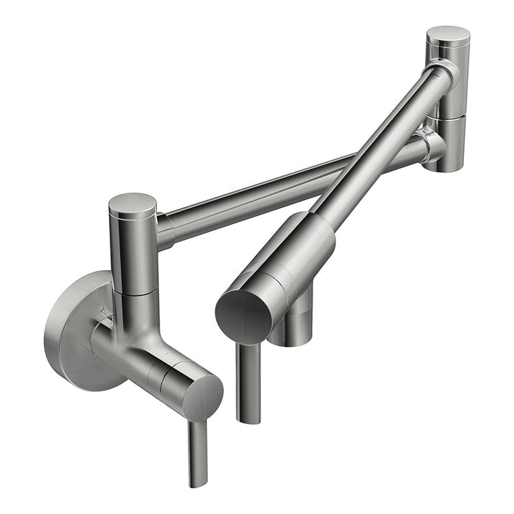 Pot Filler Modern Wall Mount 2 Lever ADA Brushed Gold Aerated Stream - Frankwebs